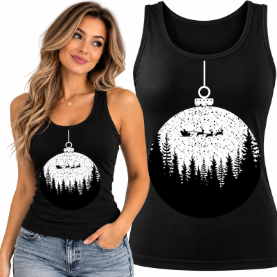 TANK TOP DAMSKI ŚWIĄTECZNY  BOMBKA